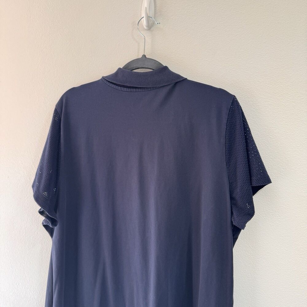 Tommy Hilfiger T-shirt Dress 2X Navy Blue Mesh Sleeves Collared Nautical Preppy - Picture 6 of 7
